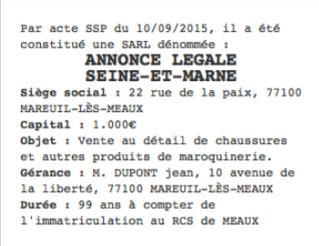 annonce legale seine et marne